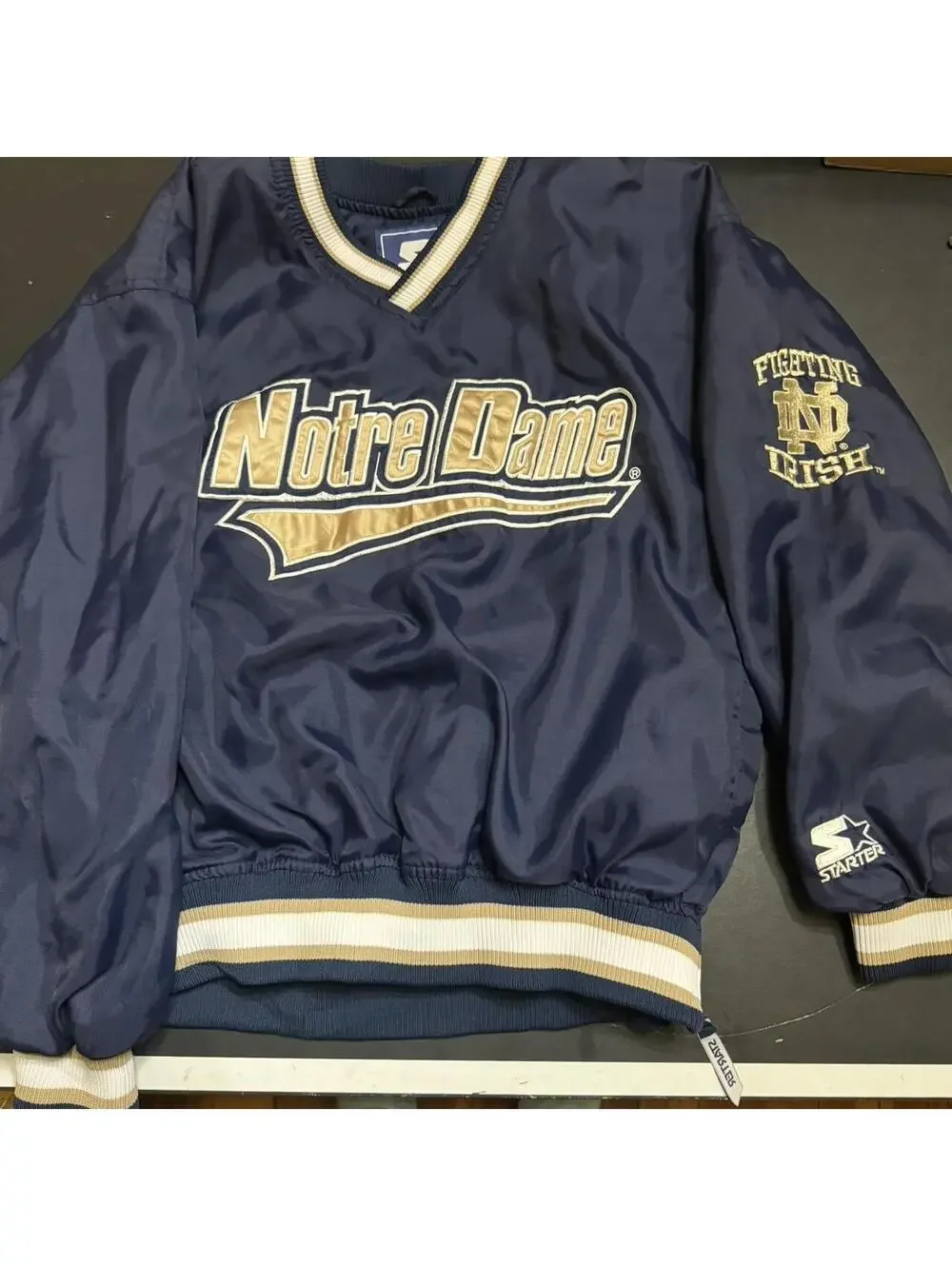 Vintage Notre Dame ND Irish Starter Pullover Windbreaker